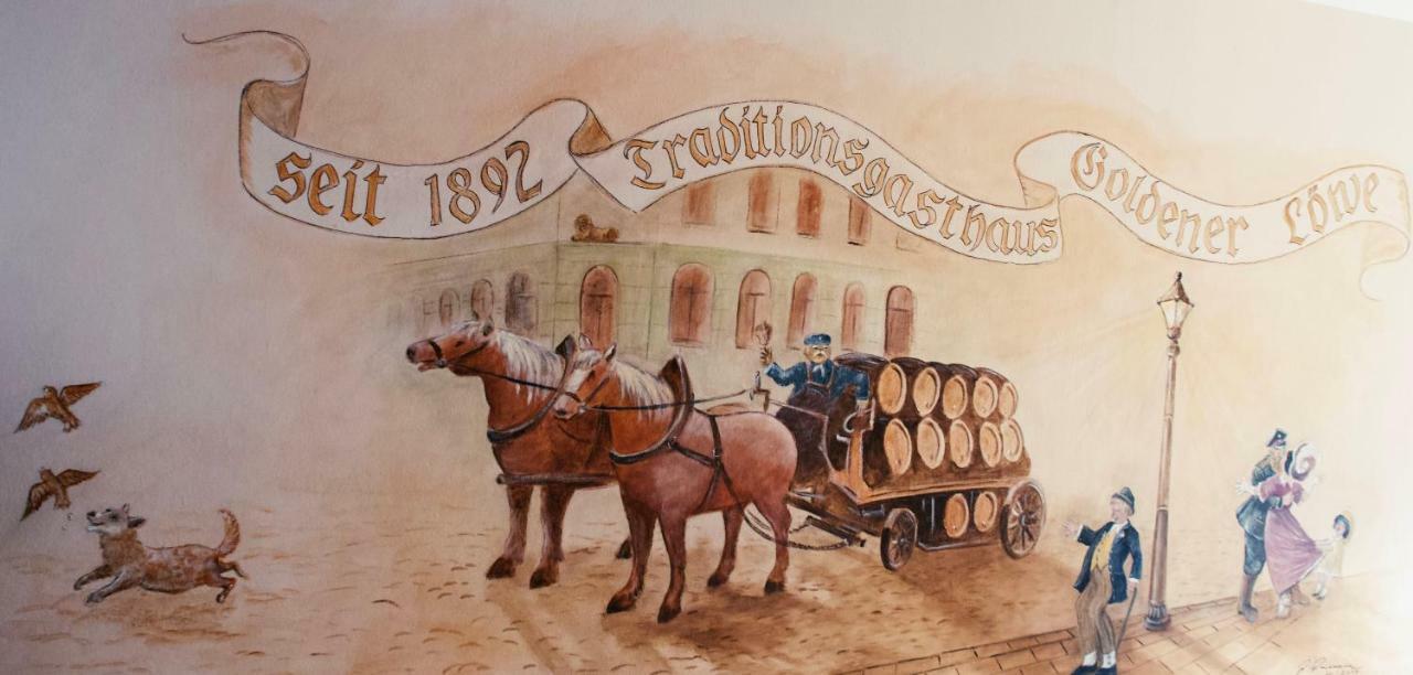 Traditionsgasthaus Goldener Loewe Riesa Restaurant & Pension Exteriör bild